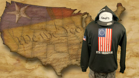 1776 Betsy Ross Flag Design- Hoodie