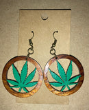 Holly & Hocks “Mary Jane” Natural Wood Earrings
