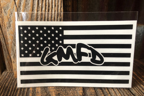 American Flag- GMFD Weather Proof Decal 4" x 6"