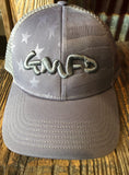 GMFD Debossed American Flag 3D/Puffy Embroidered Trucker SnapBack Hat